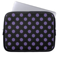 Ultra violette Polka Punkte auf schwarz
