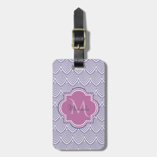 Ultra-violette Scallops Orchid Monogram Name Gepäckanhänger
