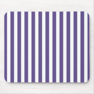 Ultra violette und weiße Candy-Streifen Mousepad
