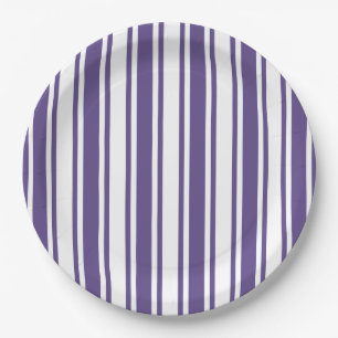 Ultra violette und weiße Süßigkeiten Pappteller