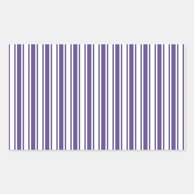 Ultra violette und weiße Süßigkeiten Rechteckiger Aufkleber (Vorderseite)