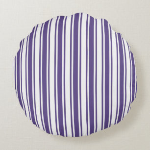 Ultra violette und weiße Süßigkeiten Rundes Kissen