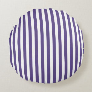 Ultra violette und weiße Süßigkeiten Rundes Kissen