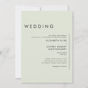 Ultra-zeitgenössische Hochzeit Einladung