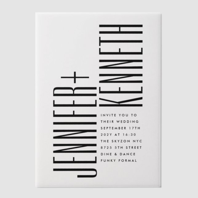 Ultraeinfache moderne Minimalistische Schwarz-weiß (Vorderseite)