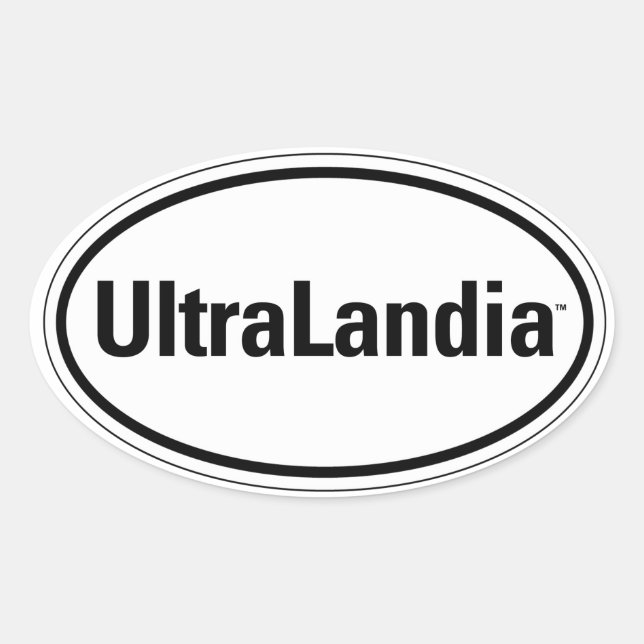 UltraLandia Ovaler Aufkleber (Vorderseite)