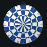 Ultramarinblau und weiß dartscheibe<br><div class="desc">Ultramarine, blau und weiß getarnte Karte</div>