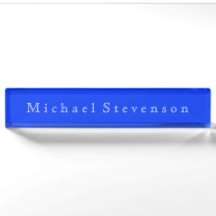 Ultramarine blaue Elegant Modernes Business Namensplakette