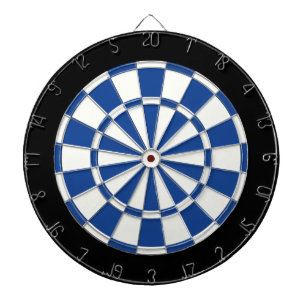 Ultramarine, blaues Schwarz und Weiß Dartscheibe