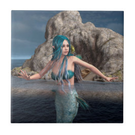 Ultramarine Mermaid Fliese