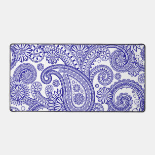 Ultramarine Paisley Floral Swirl
