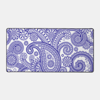 Ultramarine Paisley Floral Swirl