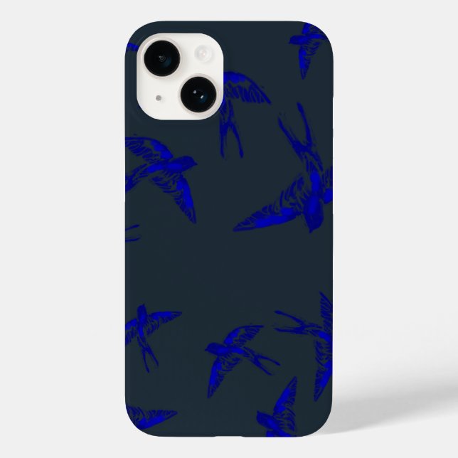 Ultramarine Swallow iPhone 14 Fall Case-Mate iPhone 14 Hülle (Rückseite)