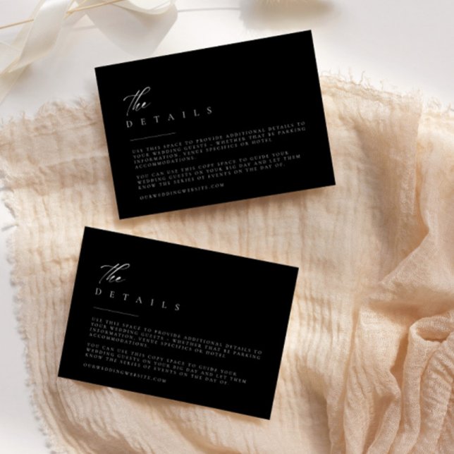 Ultraminimale Typografie - Hochzeitdetails RSVP Karte (Von Creator hochgeladen)