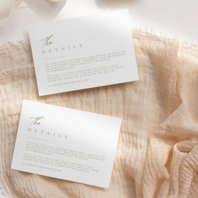 Ultraminimale Typografie - Hochzeitdetails RSVP Karte (Von Creator hochgeladen)