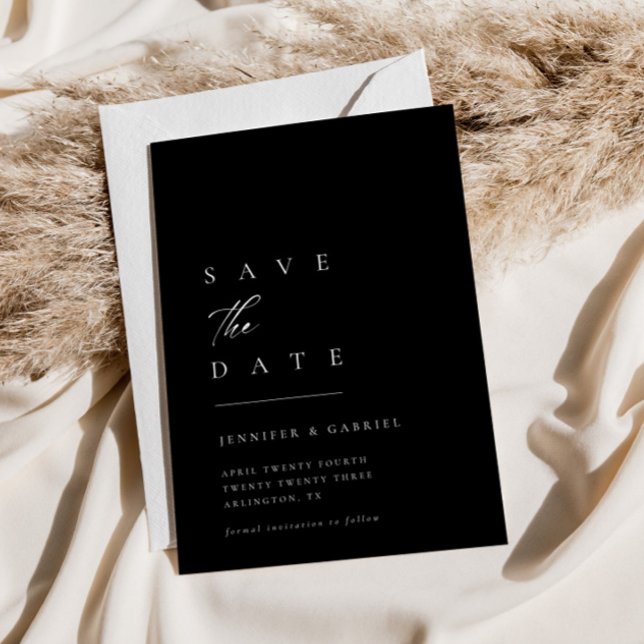 Ultraminimale Typografie Save the Date | Aufforder Einladung (Von Creator hochgeladen)