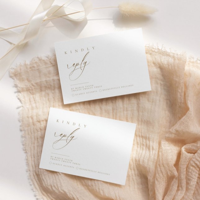 Ultraminimale Typografie-UAWG | Einschließung RSVP Karte (Von Creator hochgeladen)