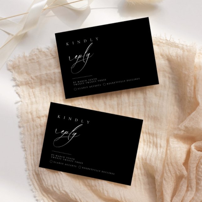 Ultraminimale Typografie-UAWG | Einschließung RSVP Karte (Von Creator hochgeladen)
