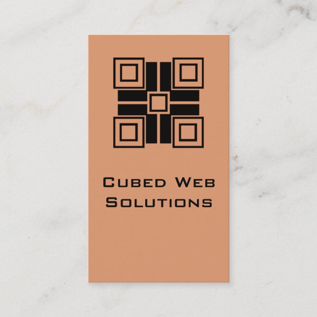 Ultramoderne Blöcke Vertikale Visitenkarte, Korall Visitenkarte (Vorderseite)