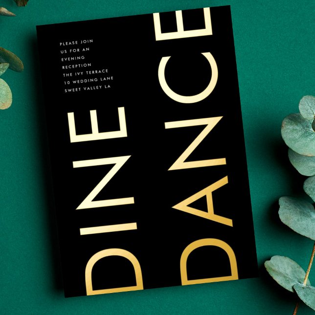 Ultramoderne, fette Monogramm-Hochzeitsglanz Folieneinladung (Von Creator hochgeladen)