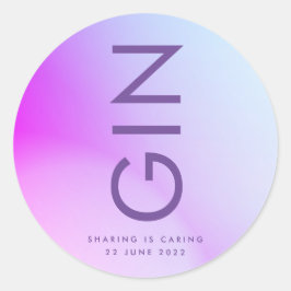 Ultramoderne Lila Hochzeit im Herbst Runder Aufkleber