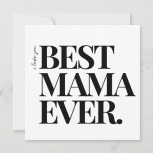 Ultramoderne, Minimalistische "Best Mama Ever" Feiertagskarte