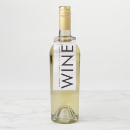 Ultramoderne neutrale Hochzeit Flaschenanhänger