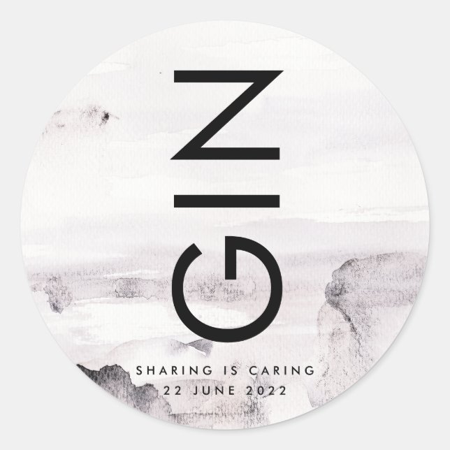 Ultramoderne neutrale Hochzeit Runder Aufkleber (Vorderseite)