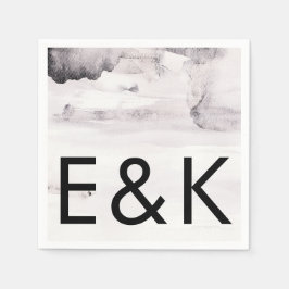 Ultramoderne neutrale Hochzeit Serviette