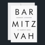 Ultramoderne Schwarz-weiße Bar mitzvah QR CODE-UAW Einladung<br><div class="desc">Ultramoderne Schwarz-weiße Bar mitzvah QR CODE UAWG Einladung</div>