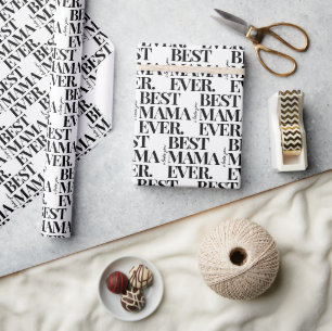 Ultramodernes, feines "Best Mama Ever"-Muster Geschenkpapier