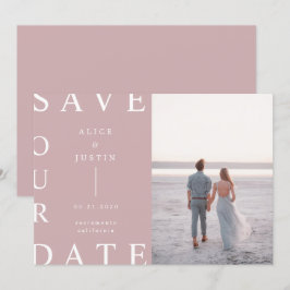 ultramodernes Layout Foto Save the Date Einladung