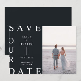 ultramodernes Layout Foto Save the Date Einladung