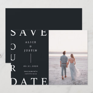 ultramodernes Layout Foto Save the Date Einladung