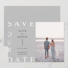 ultramodernes Layout Foto Save the Date Einladung