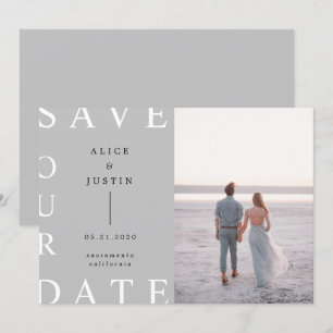 ultramodernes Layout Foto Save the Date Einladung