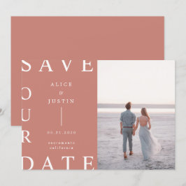ultramodernes Layout Foto Save the Date Einladung