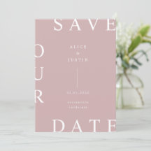 Ultramodernes Layout - Rosa und Weiß Save the Date