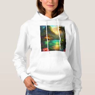 Ultrarealistische tropische Fantasy-Kunst Hoodie