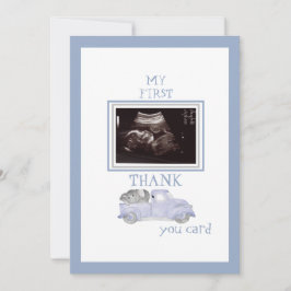 Ultraschall Foto Truck Dank Blue Baby Viewpoint Dankeskarte