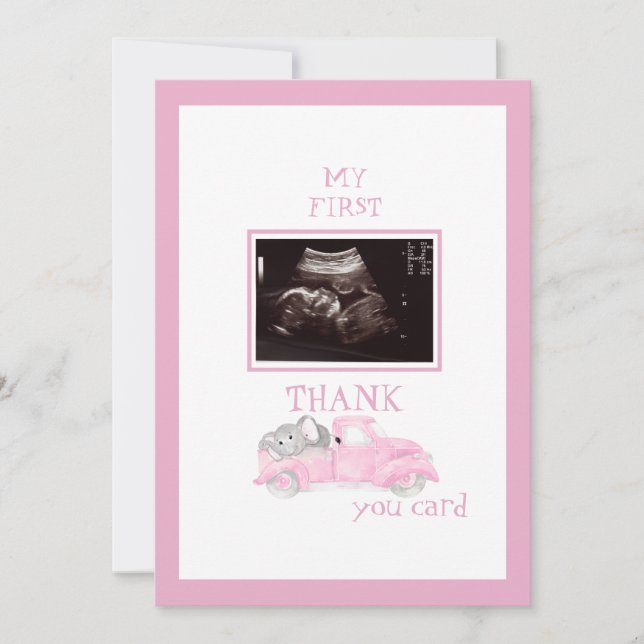 Ultraschall Foto Truck Danke Pink Baby Viewpoint (Vorderseite)