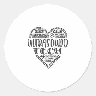 Ultraschall-Technologie, Sonographin, UT Leben Runder Aufkleber