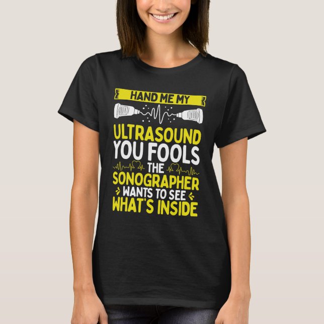 Ultraschalldiagnostische Sonographin T-Shirt (Vorderseite)