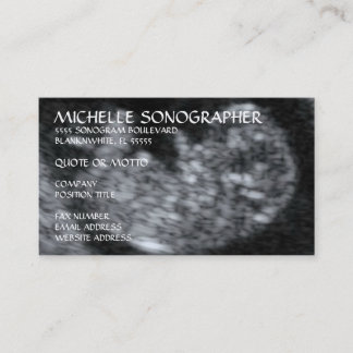 Ultraschallsonographin Visitenkarte