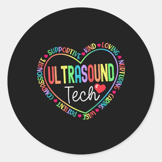 Ultraschalltechnologin Sonographie Ultrasound Tech Runder Aufkleber (Vorderseite)