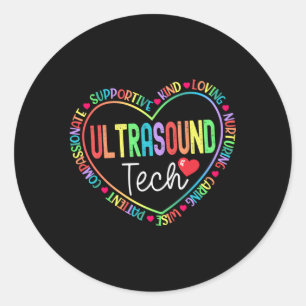 Ultraschalltechnologin Sonographie Ultrasound Tech Runder Aufkleber