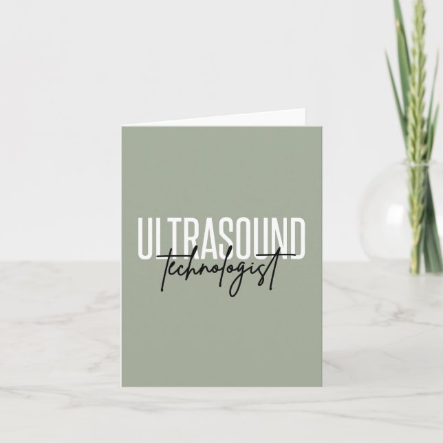 Ultraschalltechnologin | Ultrasound Tech Geschenke Karte (Vorderseite)