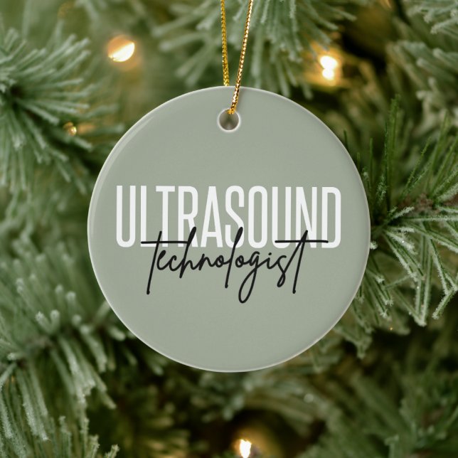 Ultraschalltechnologin | Ultrasound Tech Geschenke Keramik Ornament (Baum)