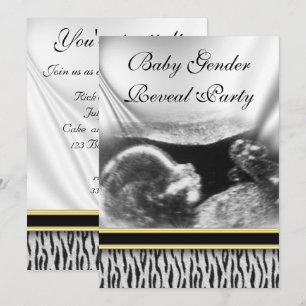 Ultrasound Baby Genre Reveal Party Invitation