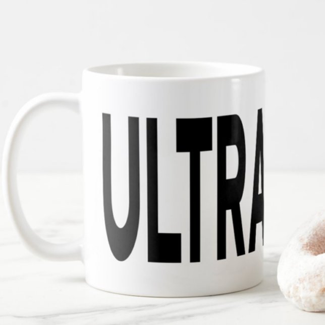 ULTRASOUND Black Typography Kaffeetasse (Von Creator hochgeladen)